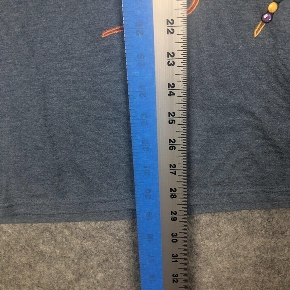 VTG Sportex Horse Feather Mane Graphic T Shirt Sz Medium Made in USA Blue - Picture 7 of 8